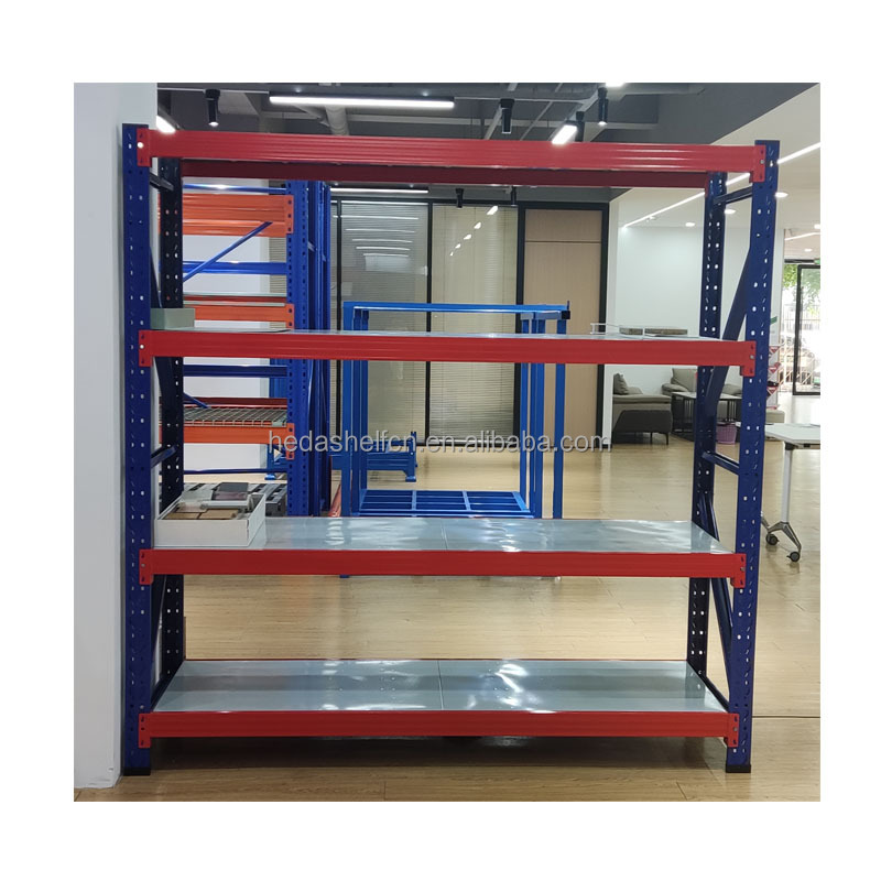 Heda Manufacture Storage Shelves Metal Boltless Warehouse Shelves System Medium Duty Racks for Sale