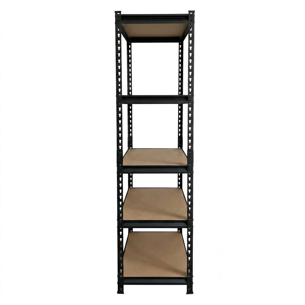 5-Tier Boltless Open-Post Z-Beam Adjustable 150kg MDF Heavy Duty Commercial Display Shelving Rack