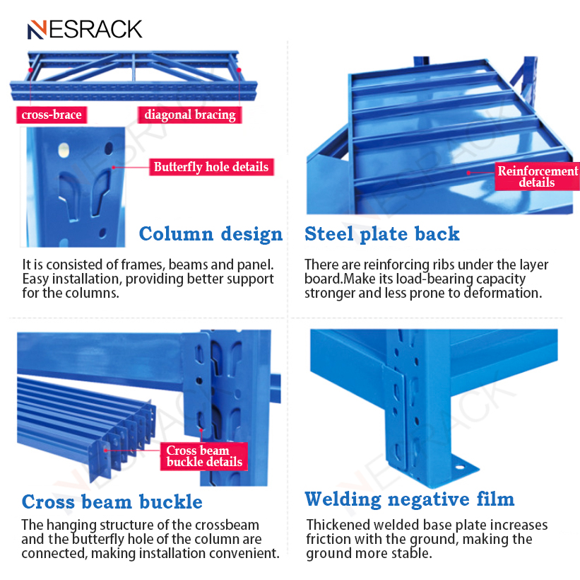 Longspan rack beam connection