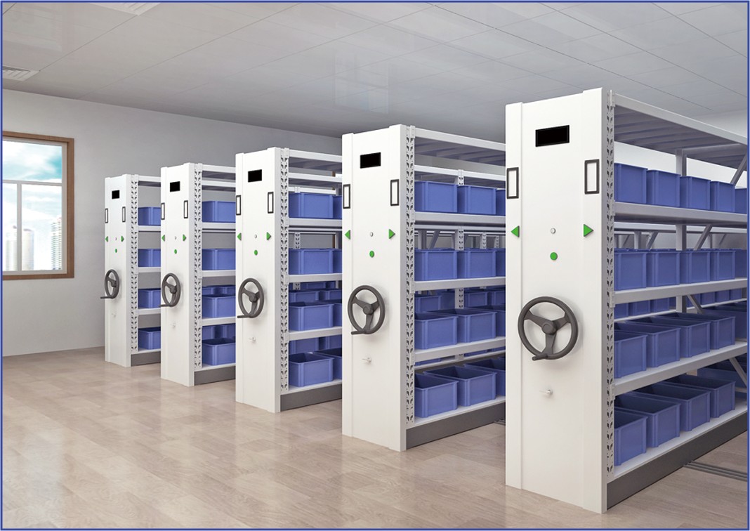 Steel Large Archives Mobile Shelving Metal Movable Compactor Filing Cabinet Mass Compactor Full Space Warehouse Rack