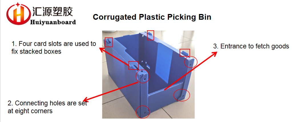 Wholesale Customized Foldable Stackable Plastic Storage Warehouse Picking Boxes & Bins Plastic Picking Bins