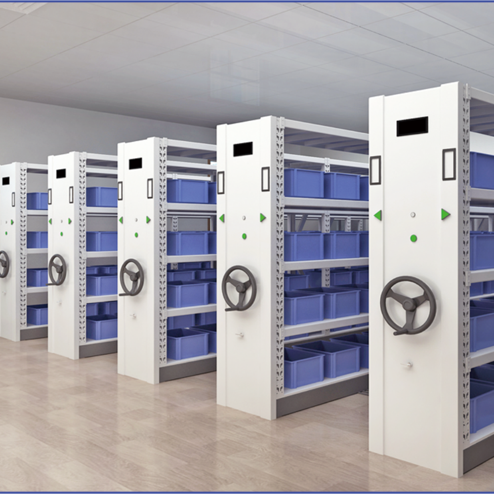 Steel Large Archives Mobile Shelving Metal Movable Compactor Filing Cabinet Mass Compactor Full Space Warehouse Rack