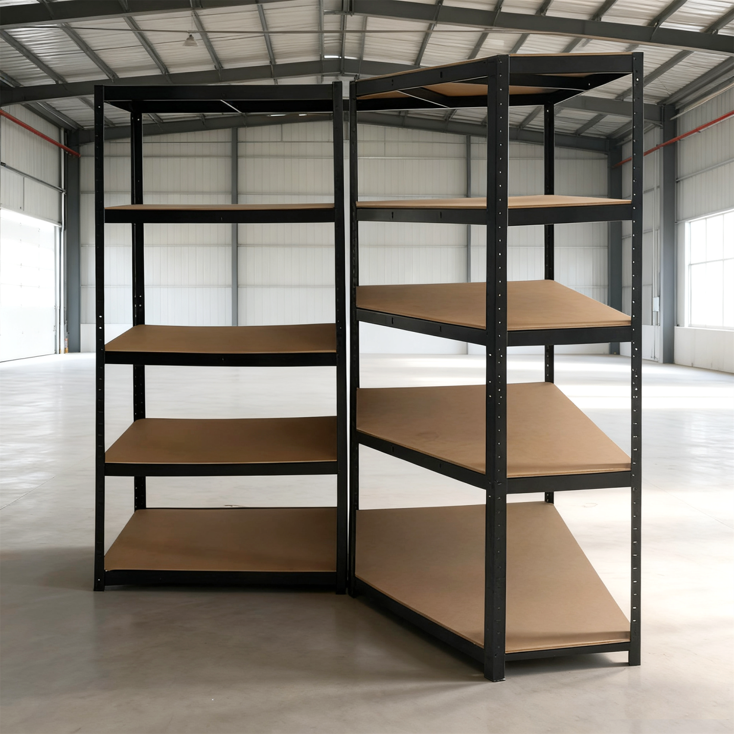 5 Tier Slotted Angle Galvanized Steel &amp; Iron Light Duty Boltless Storage Racks for Garage Home Office Use