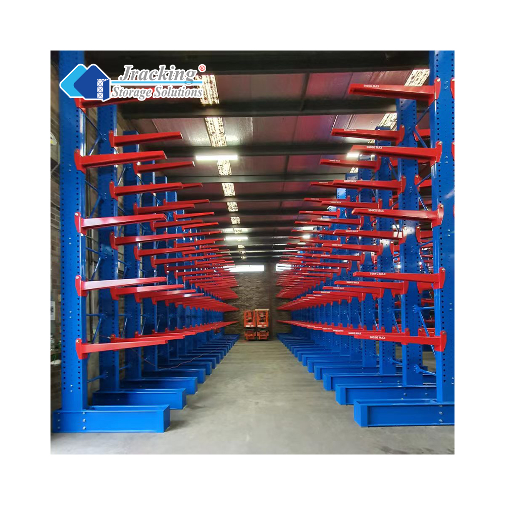 Jracking Industrial Shelving Warehouse Racks Heavy Duty Steel Cantilever Storage Rack System For Steel Pipe Storage