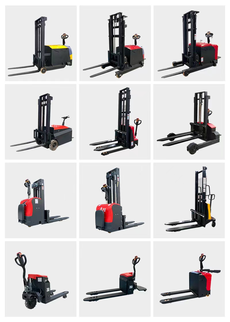 MiMA 3-way Tri-Lateral Stacker Steel Supports 0.8/1.2/1.6 Ton Load Lifting Height 3m-18m Solid Steel Floor for High Rack