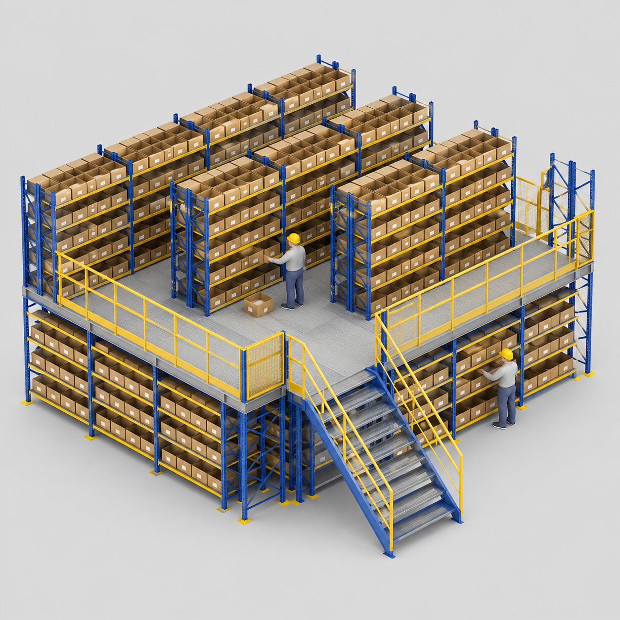 Assembled Metal Heavy Duty Multi Tier Storage Steel Floor Mezzanine Platform System Pallet Rack Supported Mezzanine