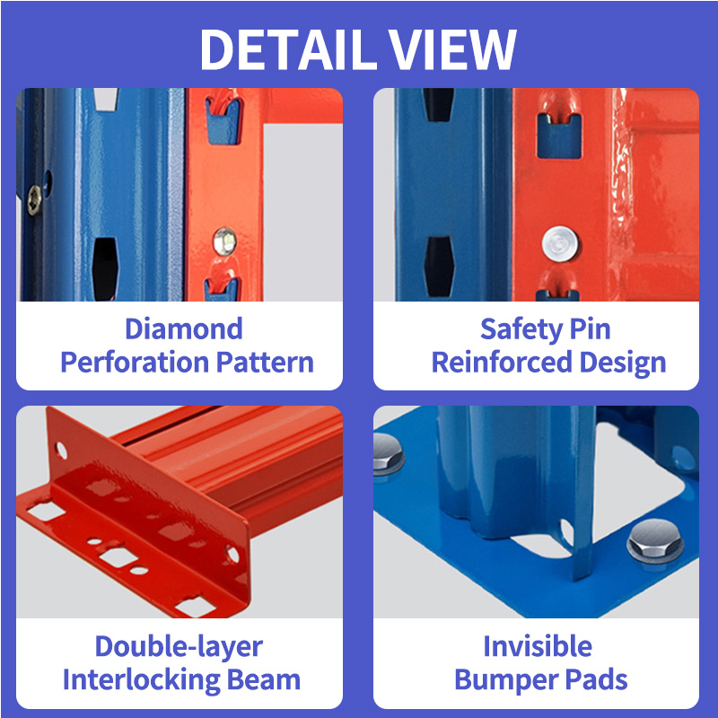 YueYang Heavy-duty Cold Rolled Steel 3-Layer Epoxy Powder Coated High-Bay Multi-Level Pallet Racking Warehouse Rack Cold Chain