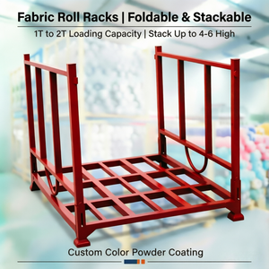 Stackable Foldable Fabric Roll Storage Rack