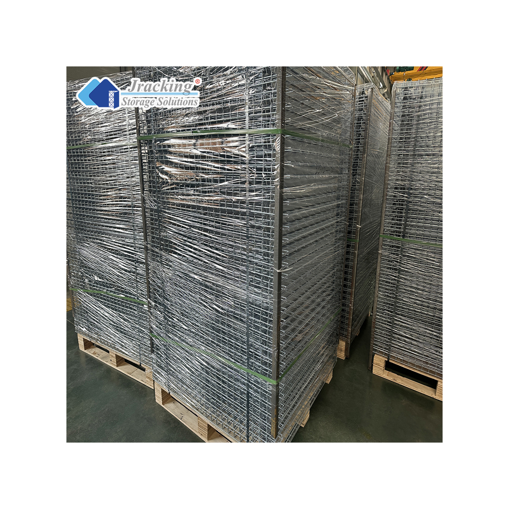 Wholesale Professional Strong Wire Mesh Garage Decking Pallet Board Low Price Selective Pallet Rack with Waterfall Racking