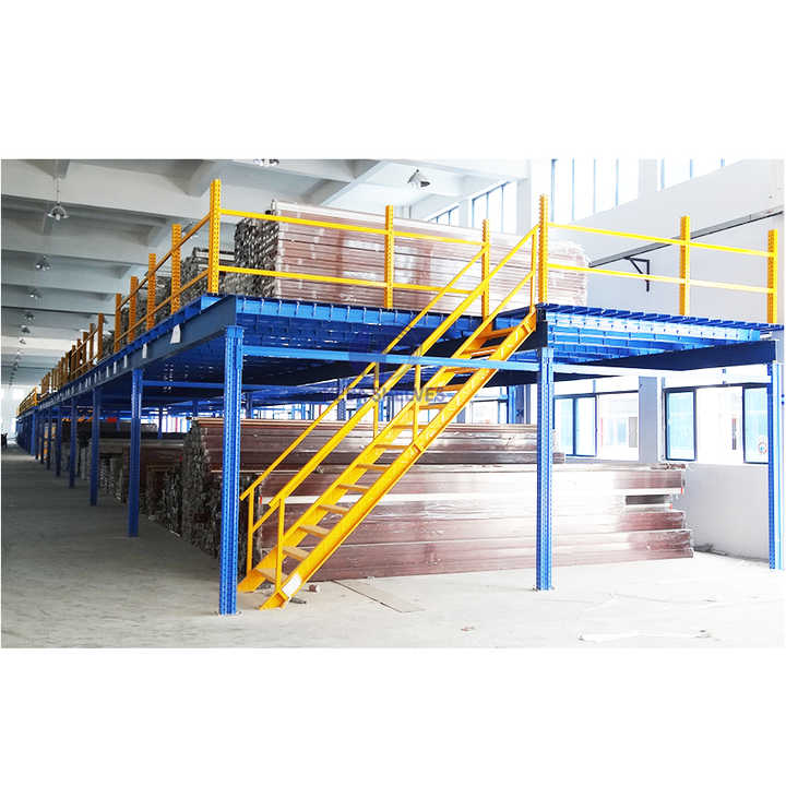 Corrosion-Resistant Bolt-Structured Powder Coating Steel Mezzanine Racks System Metal Storage Racks Shelves for Stacking