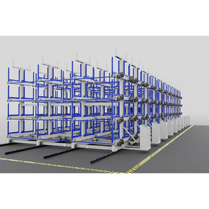 Industrial Heavy Duty Steel Mobile Cantilever Shelving 5 Layer