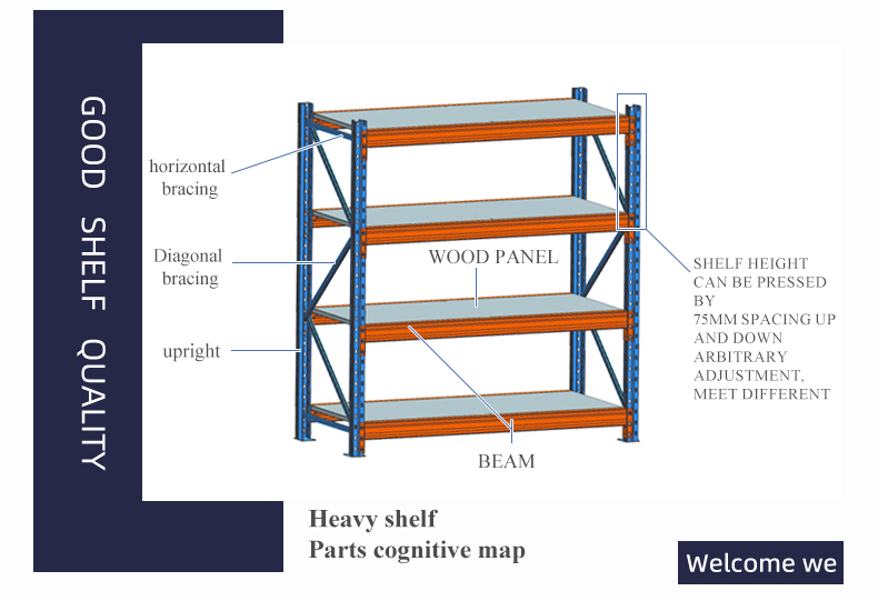 Heavy duty pallet racking uprights