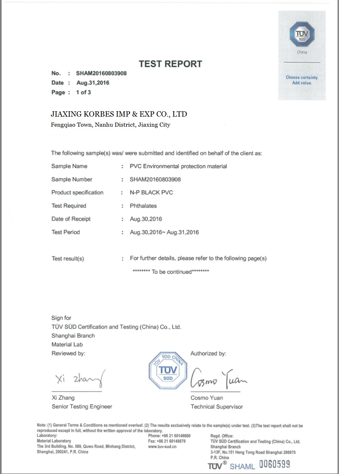 Certificate