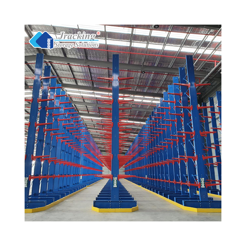Jracking Industrial Shelving Warehouse Racks Heavy Duty Steel Cantilever Storage Rack System For Steel Pipe Storage