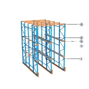 Factory Directly Provide Warehouse Storage Drive In/through Racking System Heavy Duty Steel Pallet Rack