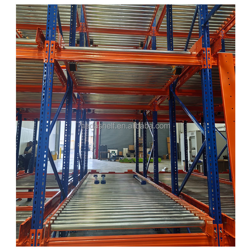 Heda Manufacturer Wholesale Heavy Duty Steel Gravity Flow Rack Customizable Warehouse Racking System FIFO