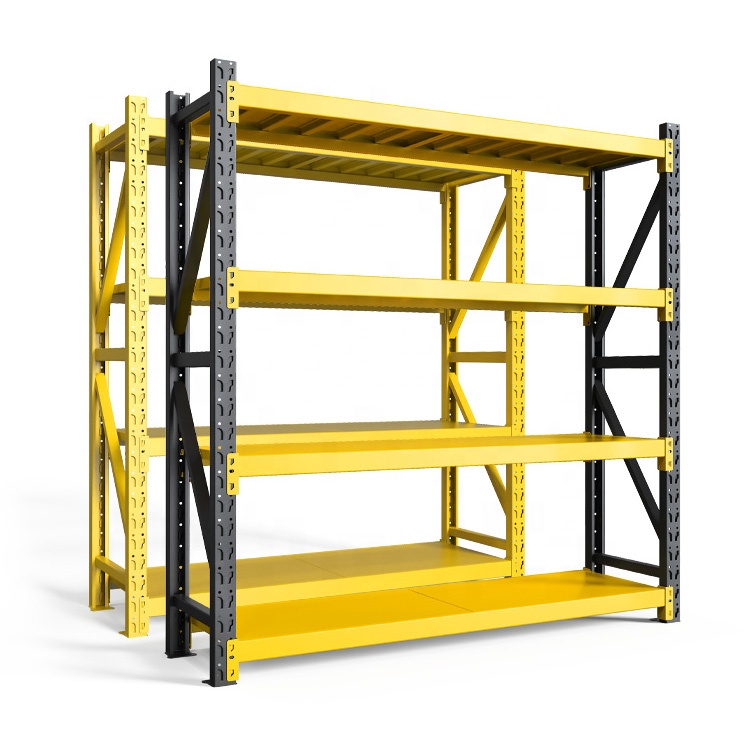 Metal Storage Shelf Rack Storage Racks Storage Shelving Units Heavy Duty 4 Tier Layers Factory Warehouse Shelves