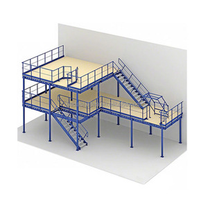 Warehouse Heavy Duty Steel Loft Platform Shelf Storage Attic Rack Pallet Racking Supported Mezzanine Floor Racks System