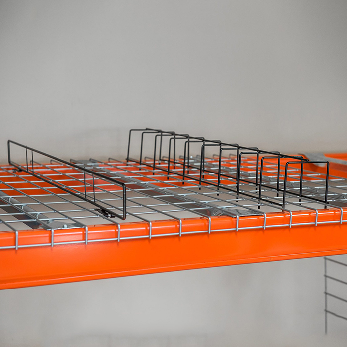 Galvanized Snap in Pallet Rack Bay Vertical Wire Mesh Dividers