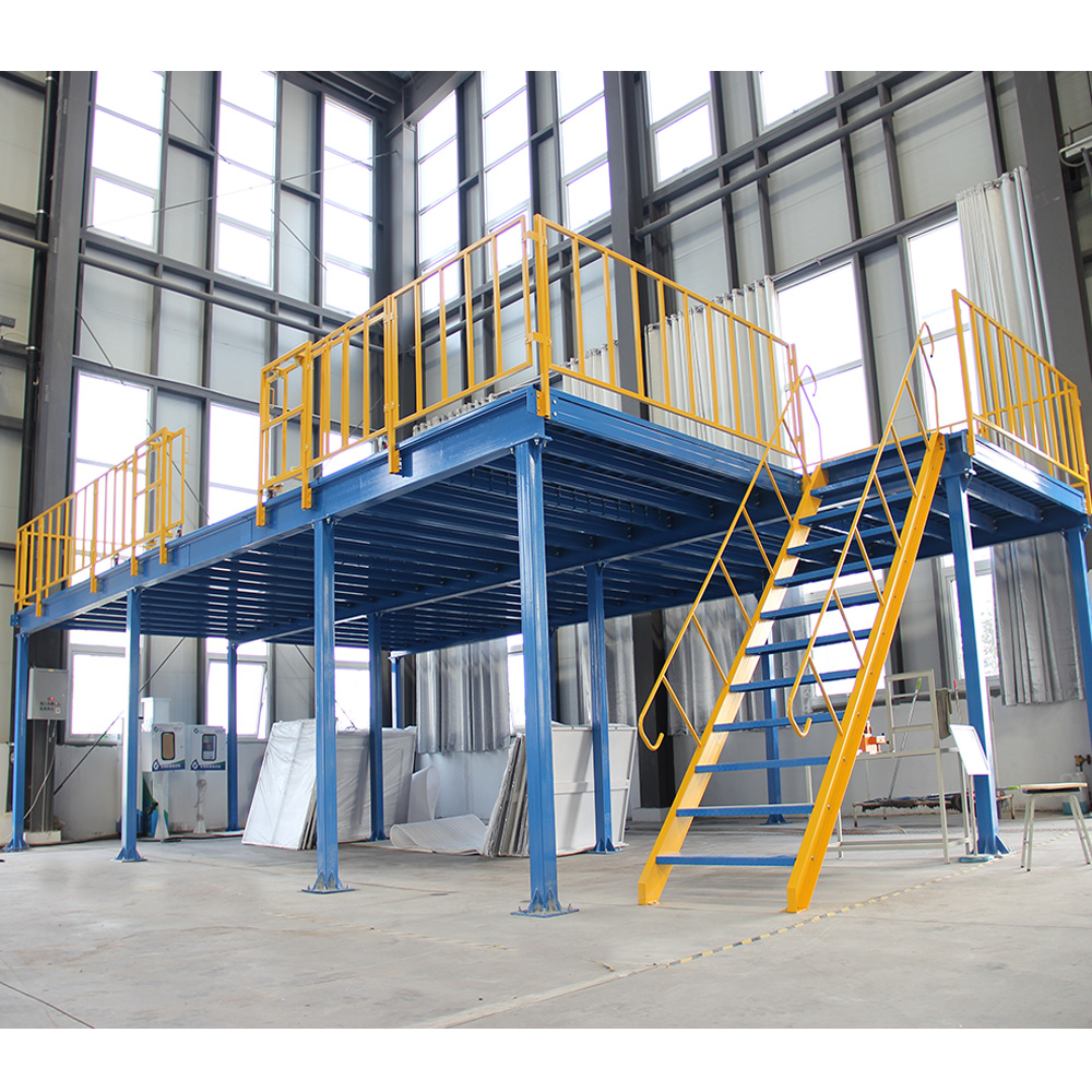 High Quality Rack-Supported Raised Platform Prefabricated Modular Steel Mezzanine Floor 1000kg/sqm Load Capacity Corrosion