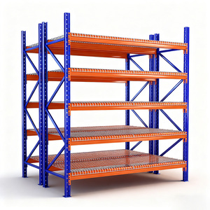 Heavy-Duty Thickened Reinforced Angle Steel 3-Layer Warehouse Storage Rack Card Slot Assembly Screw Brackets Cold-rolled Rack