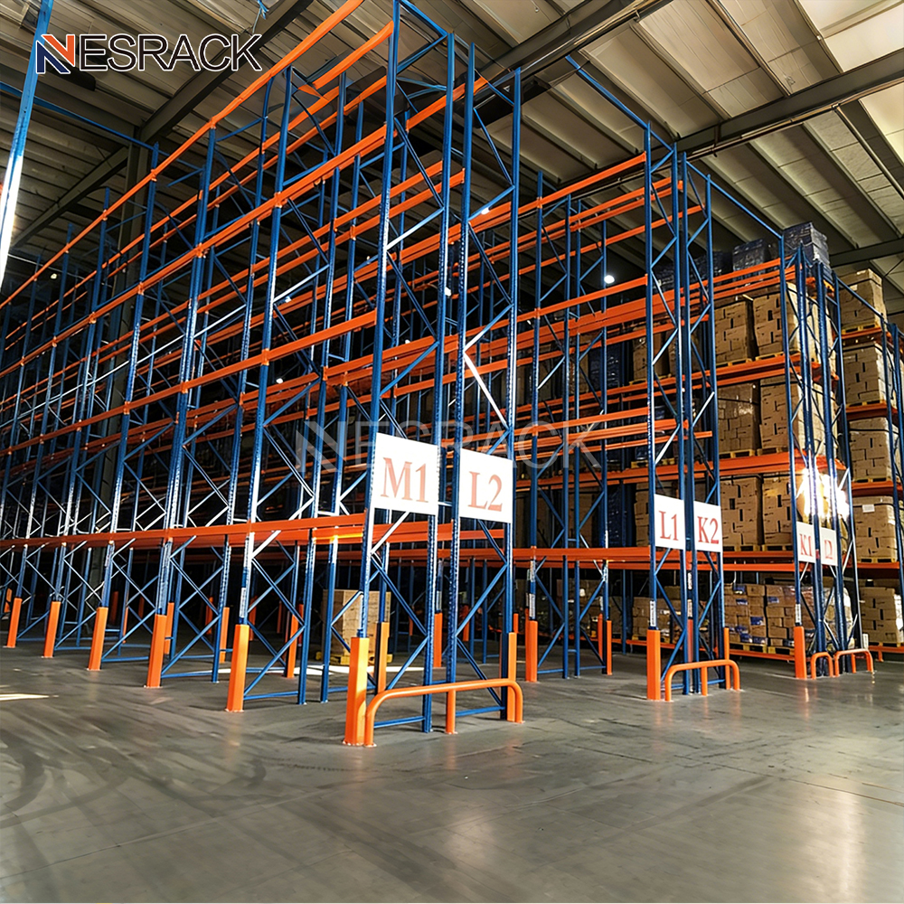 High Density Heavy Duty Galvanized Steel Adjustable Durable Double Deep Industrial Warehouse Pallet Racking System