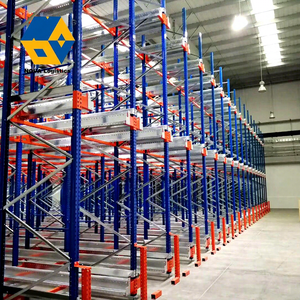 Manufacturer Automated 2 Way Radio Shuttle Rack System Warehouse Storage Steel Heavy Duty Drive in Shuttle Pallet Racking System