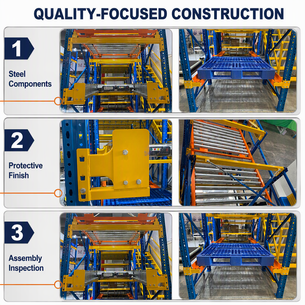 High-Density Ratio Shuttle Racks System Asrs 4 Way Shuttle Racking Radio Shuttle Pallet Rack