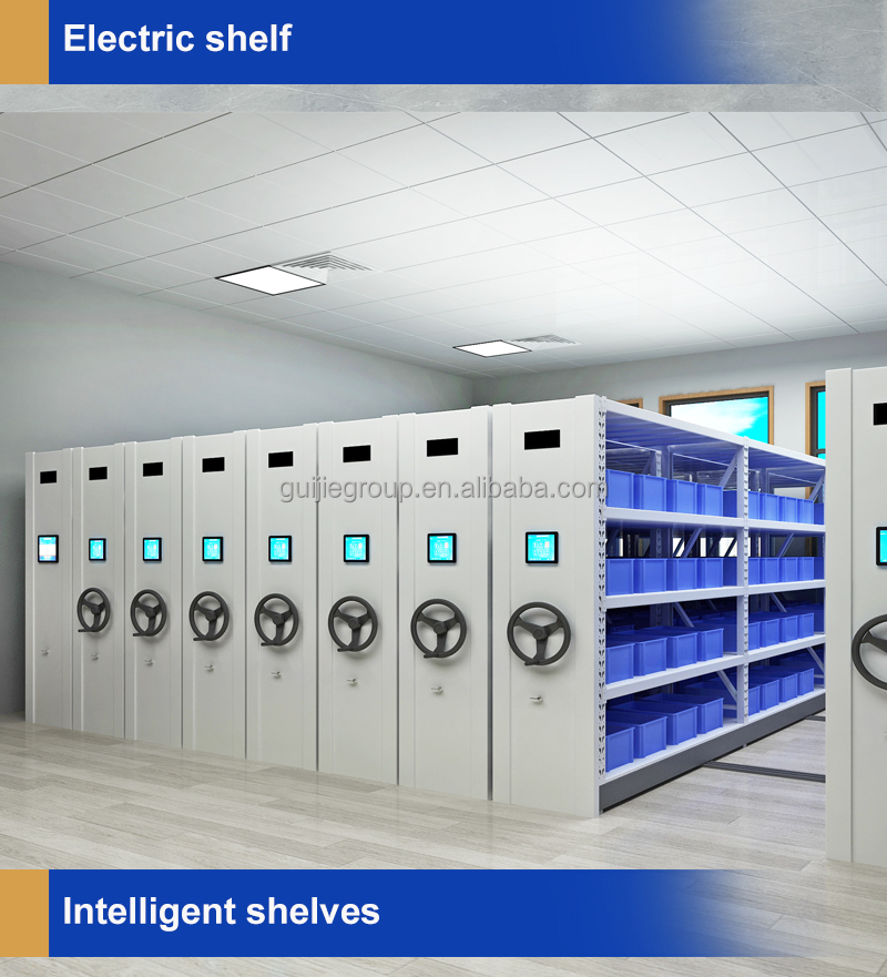 Steel Large Archives Mobile Shelving Metal Movable Compactor Filing Cabinet Mass Compactor Full Space Warehouse Rack