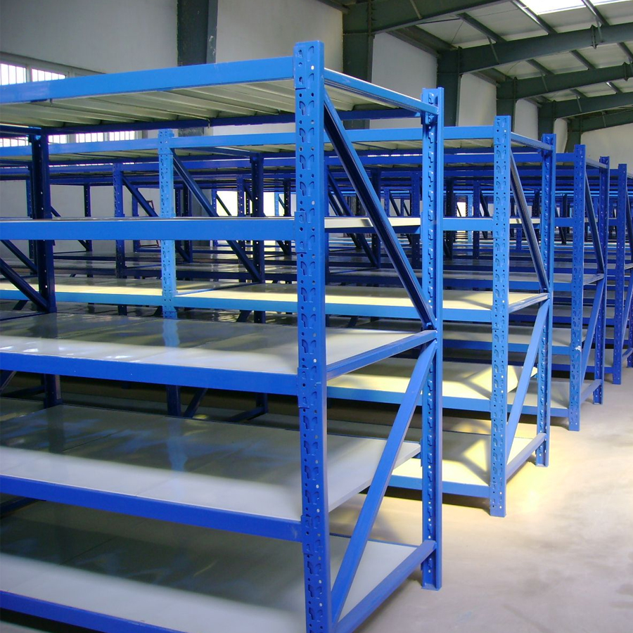 Medium Duty Adjustable Racking Bolted Shelving Wholesale 300-800kg Per Level Cold Rolled Steel for Industrial Storage System