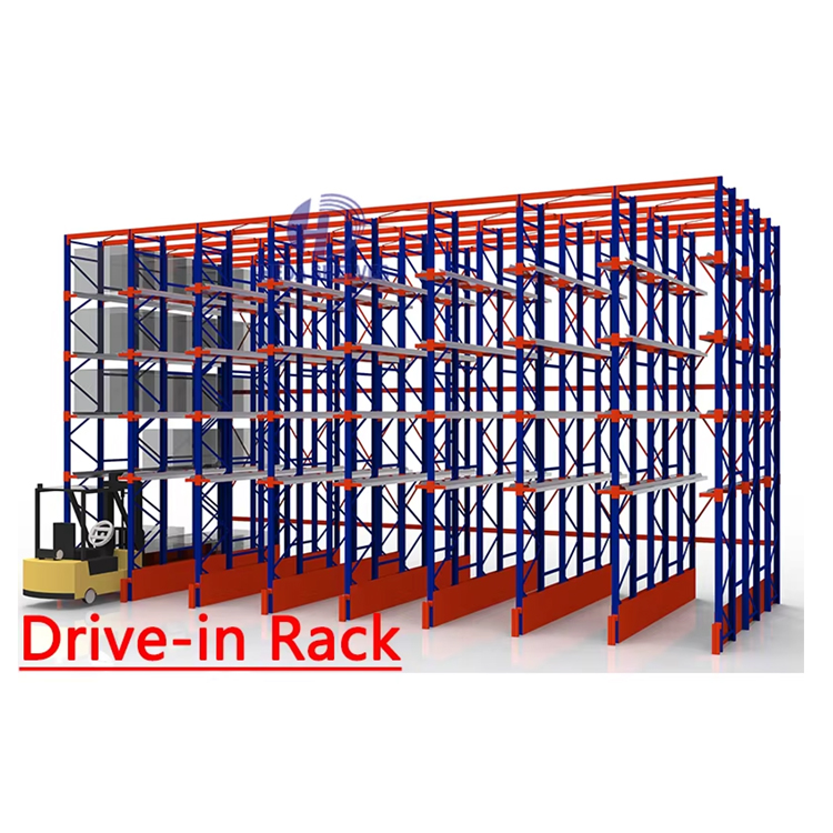 Heavy Duty Steel Drive in Racking System Warehouse Pallet Storage High Capacity Deep Lane Storage Rack for Industrial Logistics