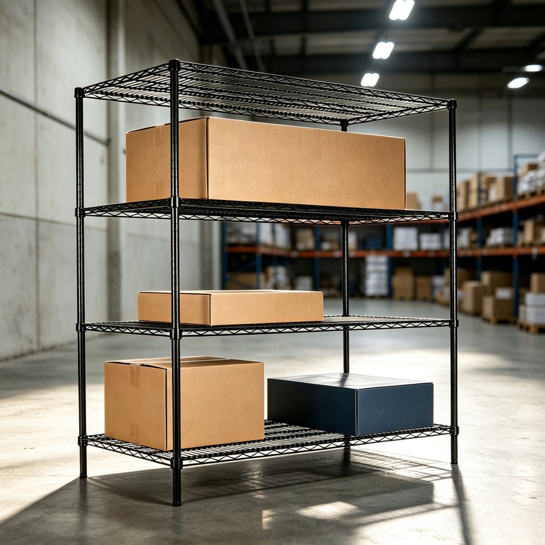 4 Layer Rack NSF Approved 800lbs Heavy Loading Capacity Warehouse Storage Steel Metal Racking Shelf