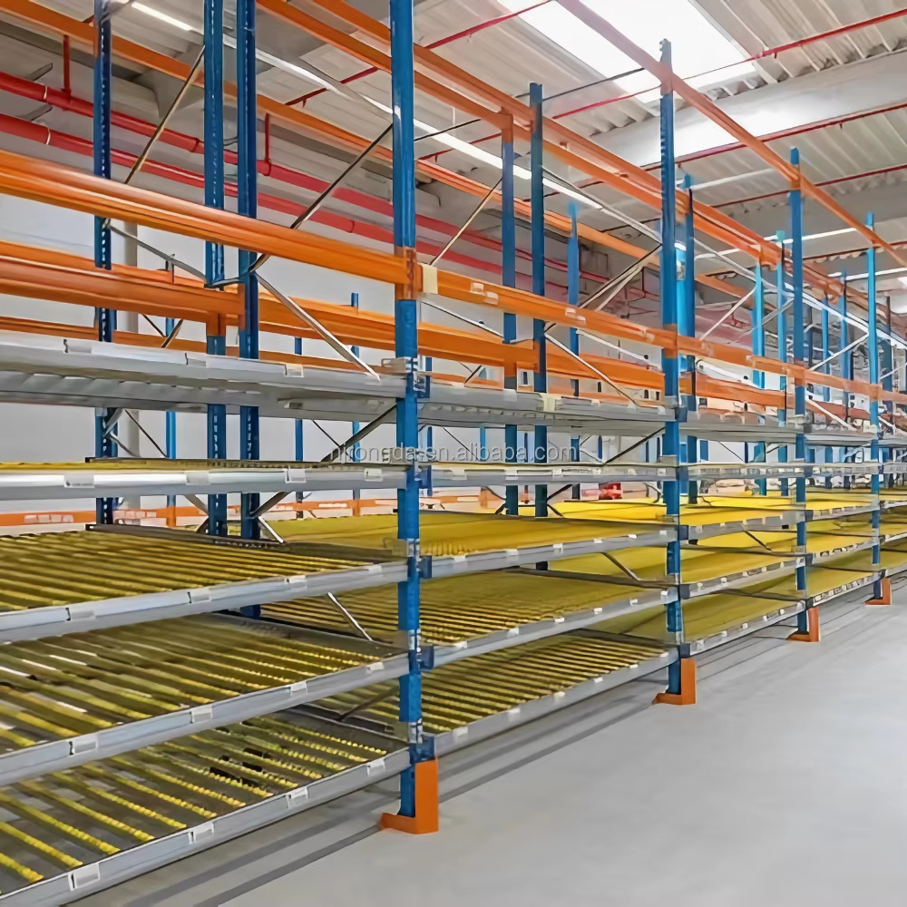 Customized Gravity Pallet Flow Rack Shelf Heavy Duty Selective Rack Steel Carton Rack