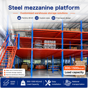 Heavy Duty Industrial Steel Mezzanine Floor Storage System Multi Level Warehouse Rack Shelving Space Saving Solution