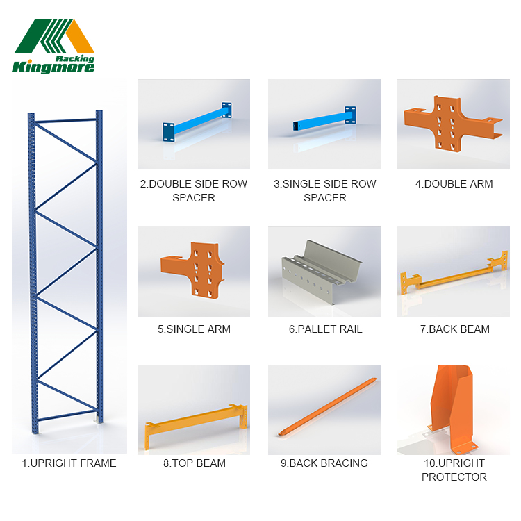 Customized Drive in Rack Steel Heavy Duty Pallet Rack Corrosion Protection Metal Storage Warehouse Rack