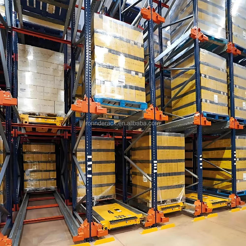 Heavy Duty Automatic Two Way Radio Shuttle Pallet Rack, Runner Car Warehouse Storage Racking System for FIFO LIFO