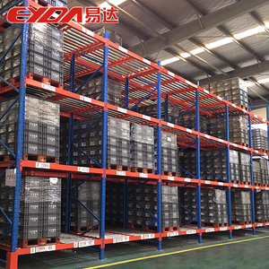 5 Layer Metal Pallet Flow Rack Gravity Storage Racks Heavy Duty Multi-Level Warehouse Industrial Cargo Storage Equipment