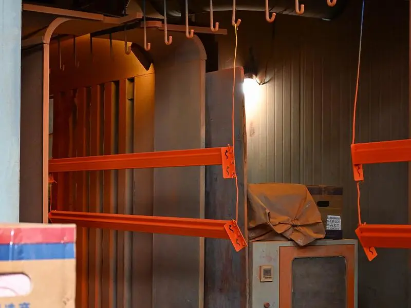 Electrostatic polyester powder coating line