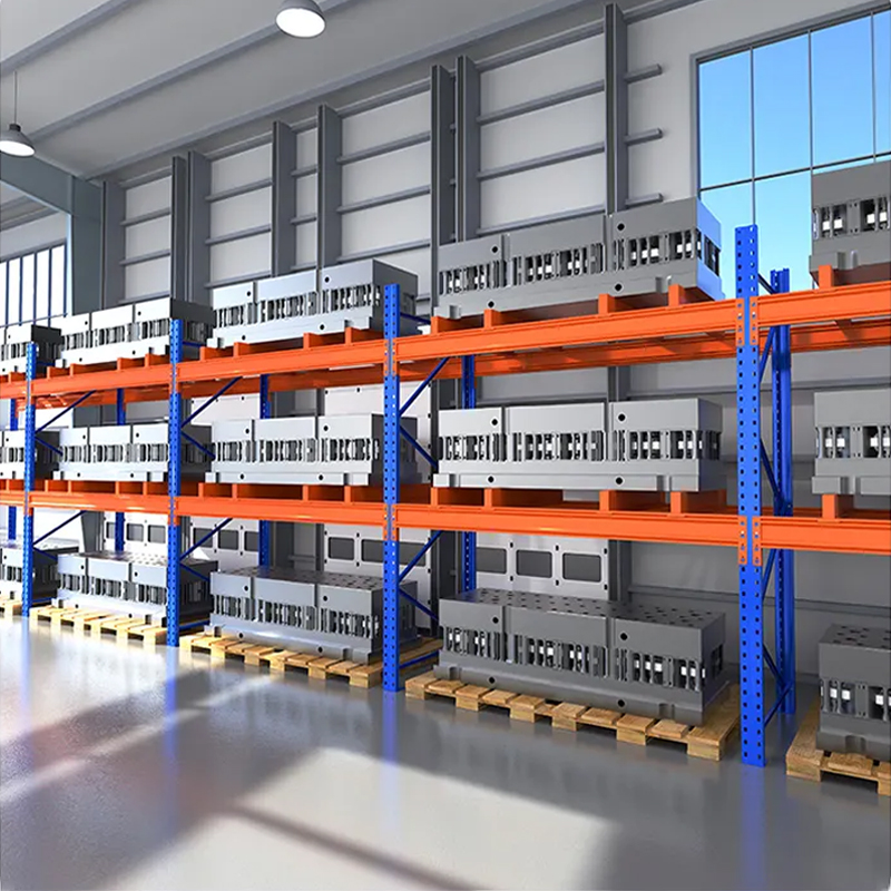 High-Density Steel Grow Racks - Adjustable Warehouse Shelving System with Solid Wood Shelves