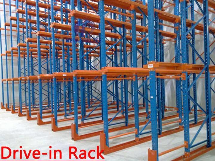 Direct Factory 2000kg Load Capacity Drive-in Pallet Storage Rack System Metal Roller-Guided Warehouse Storage Free Layout Design