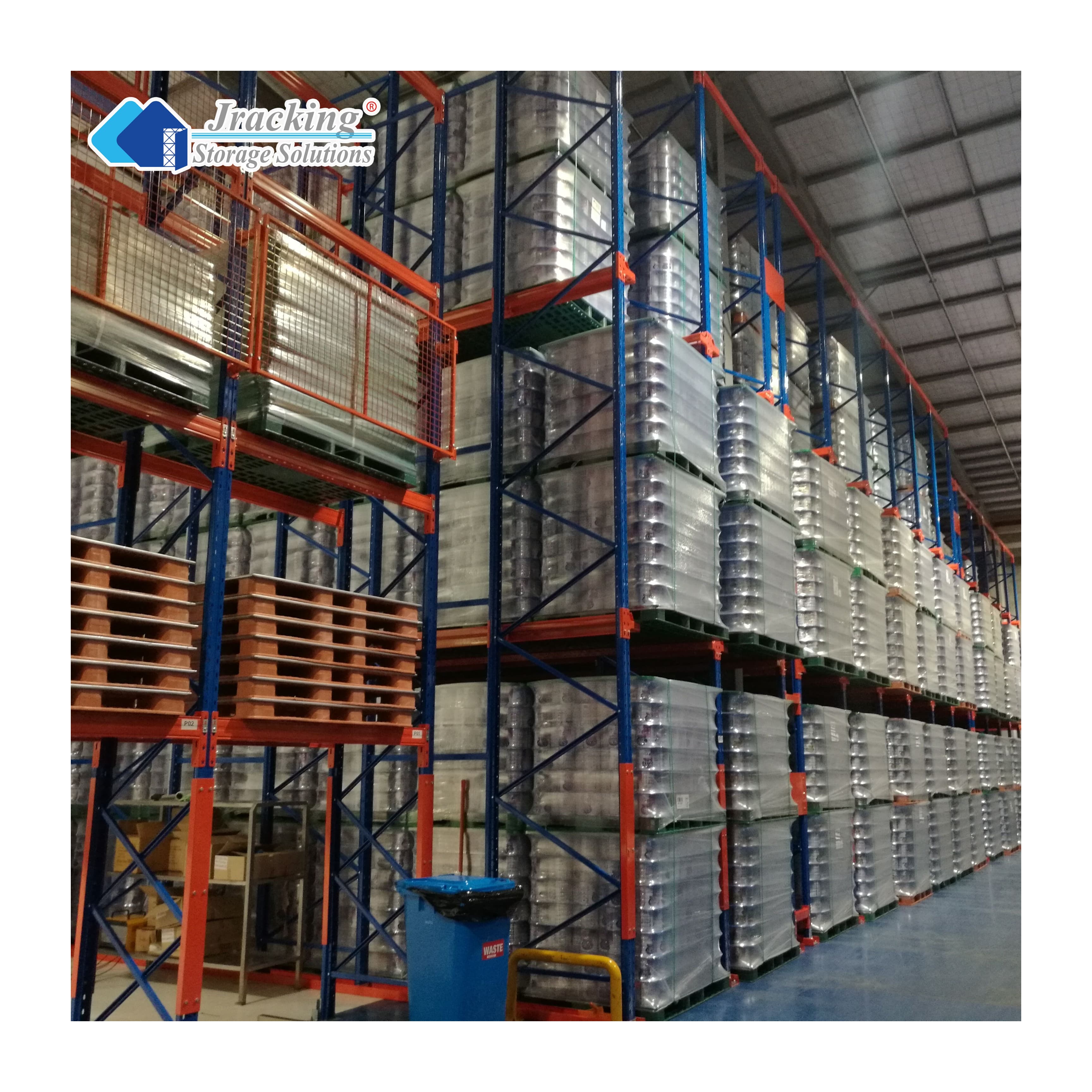Warehouse Heavy Duty Industrial Shelves Steel EU Blue and Orange Selective Pallet Racking Shelving System CE Certified
