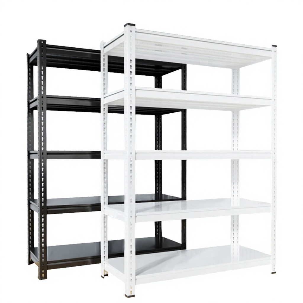 Huisen Heavy Duty 5 Tier Adjustable Boltless Steel/Durable Iron/Metal Shelving Commercial Warehouse Storage Rack