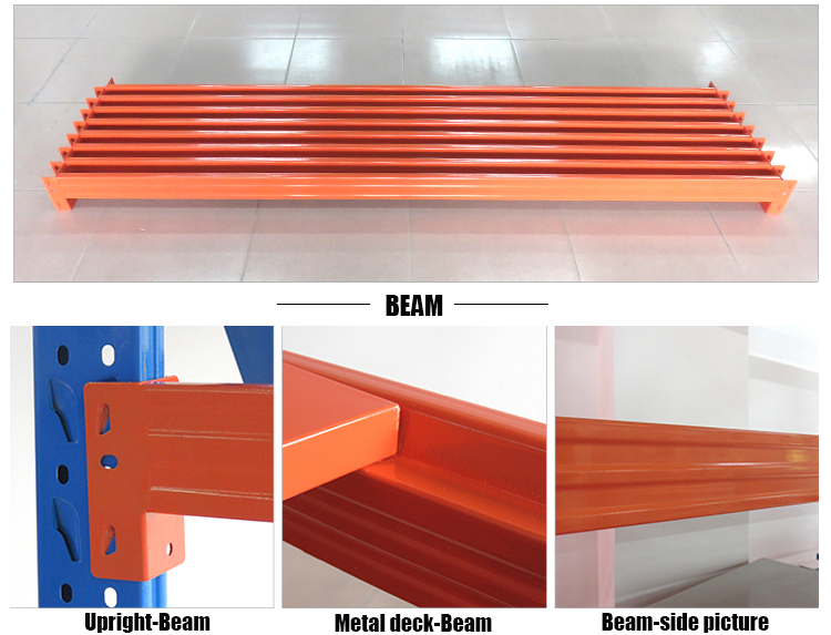 4 Layers Adjustable Light Duty Warehouse Storage Rack with Metal Deck