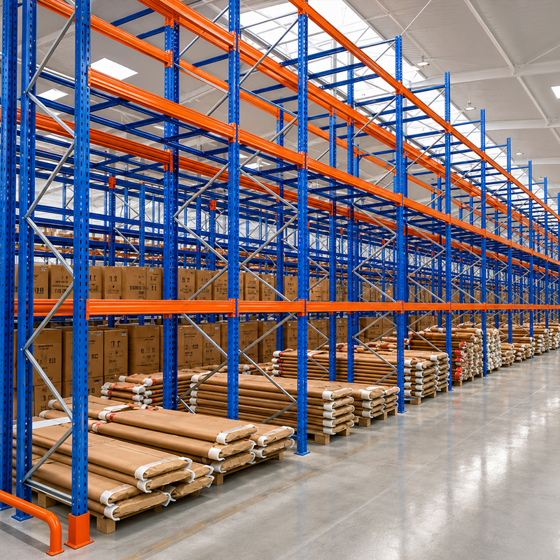 Selective Pallet Rack Q235B Steel Steel Storage Rack Storage Shelving Beam Shelves Warehouse Adjustable