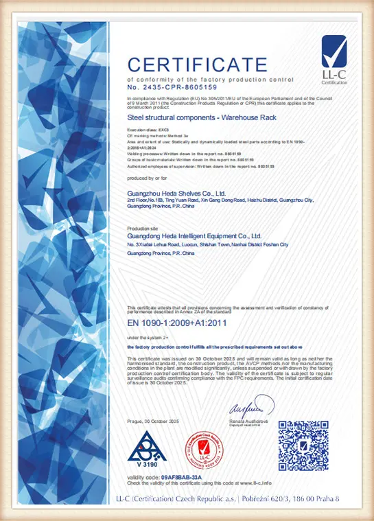 CPR Construction Products Regulation Certificate