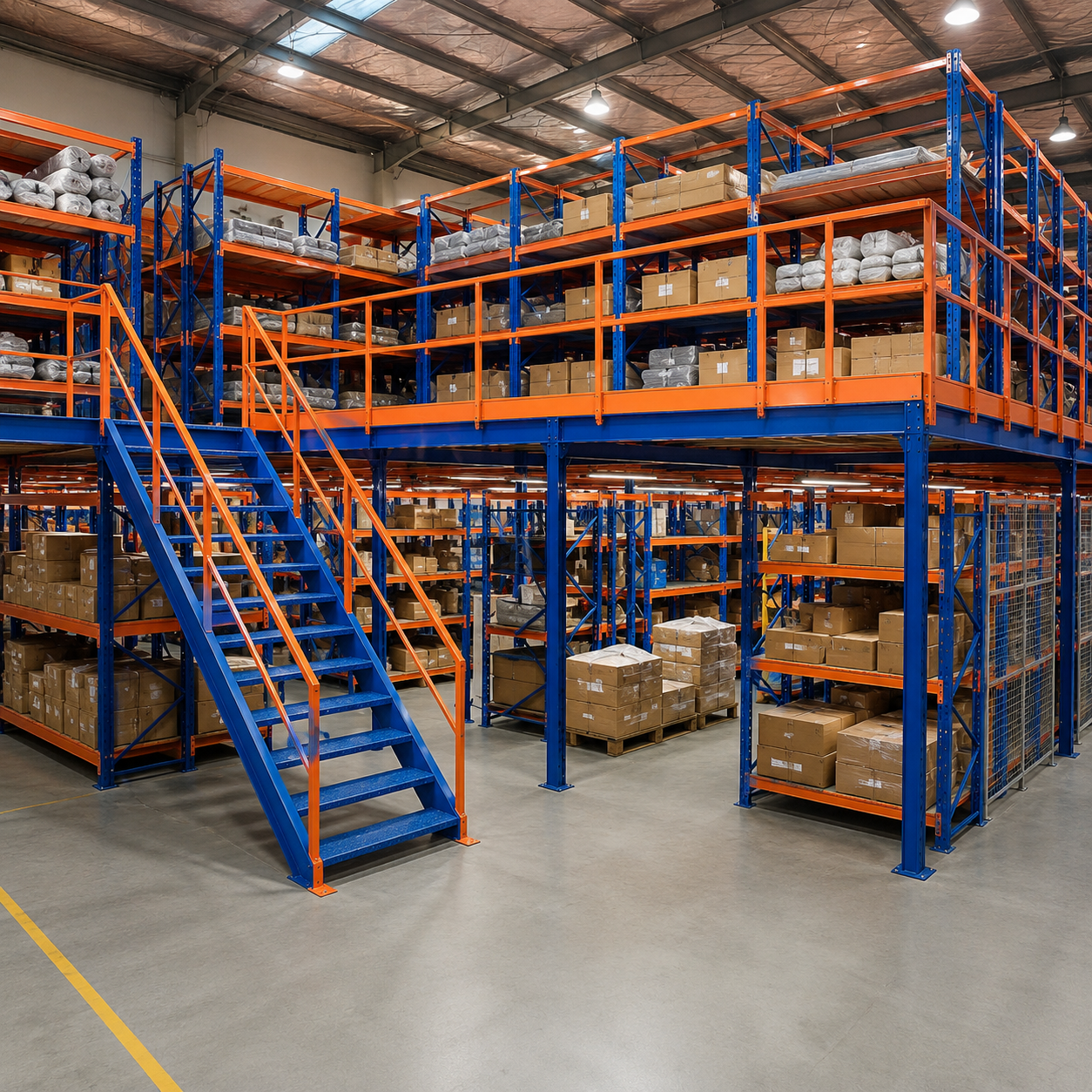 Assembled Metal Heavy Duty Multi Tier Storage Steel Floor Mezzanine Platform System Pallet Rack Supported Mezzanine