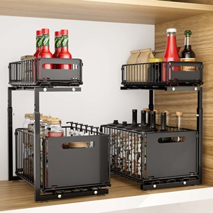 2 Tier Sliding Drawer Organizer