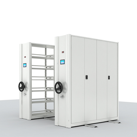 High Density Mobile Filing Shelving System Manual Compactor Movable Racking Compact Shelves