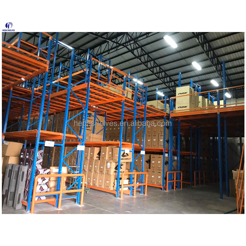 Warehouse Storage Steel Shelving System Metal Mezzanine Racking Industrial Structure Platform