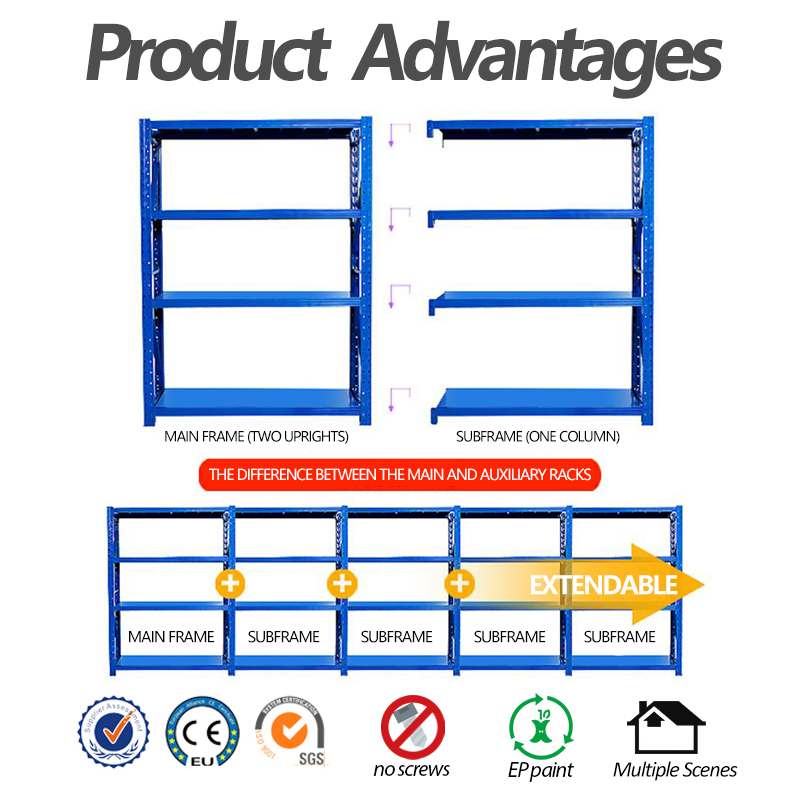 Industrial Warehouse Storage 5-Layer Pallet Racking System with Tire Rack Slotted Angle Rack Stacking Racks & Shelves